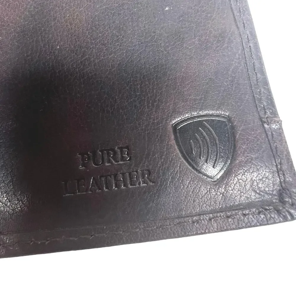 Spikes & Sparrow Baxter Mens Dark Brown Leather Wallet RFID 12 Card  Slots New